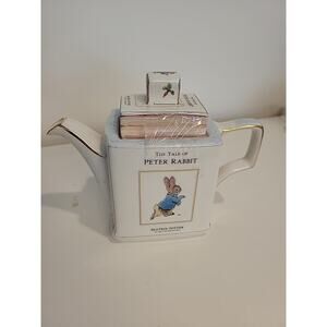Beatrix Potter Tale of Peter Rabbit RARE James Sadler Library Teapot Excellent!